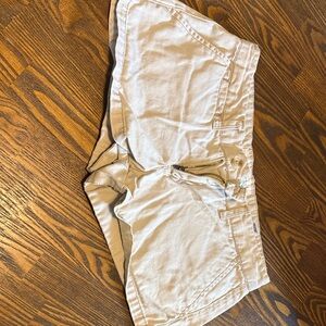 Aeropostale Cream/Tan Jean Shorts